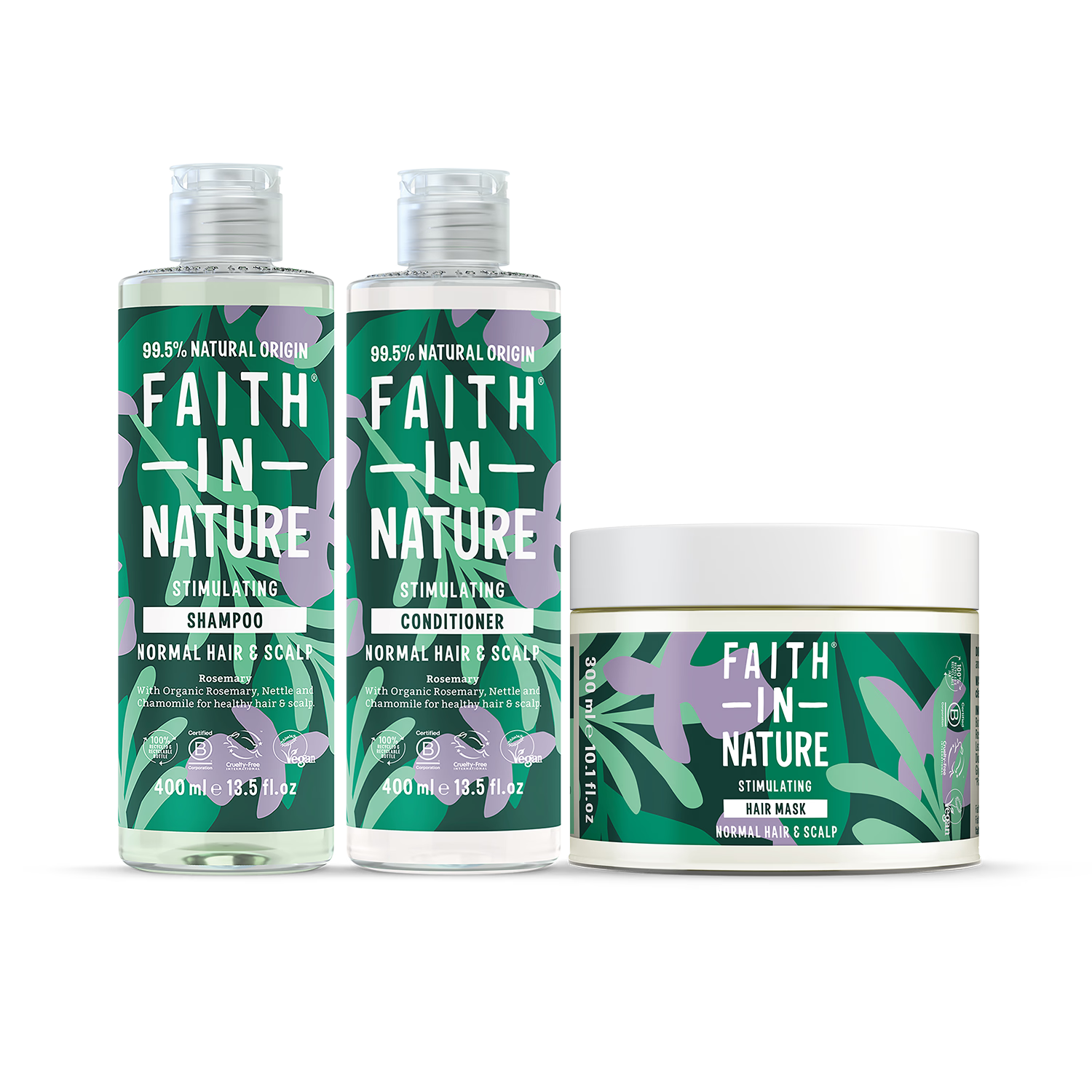 Faith in Nature Rosemary Hair Routine bundle - British product