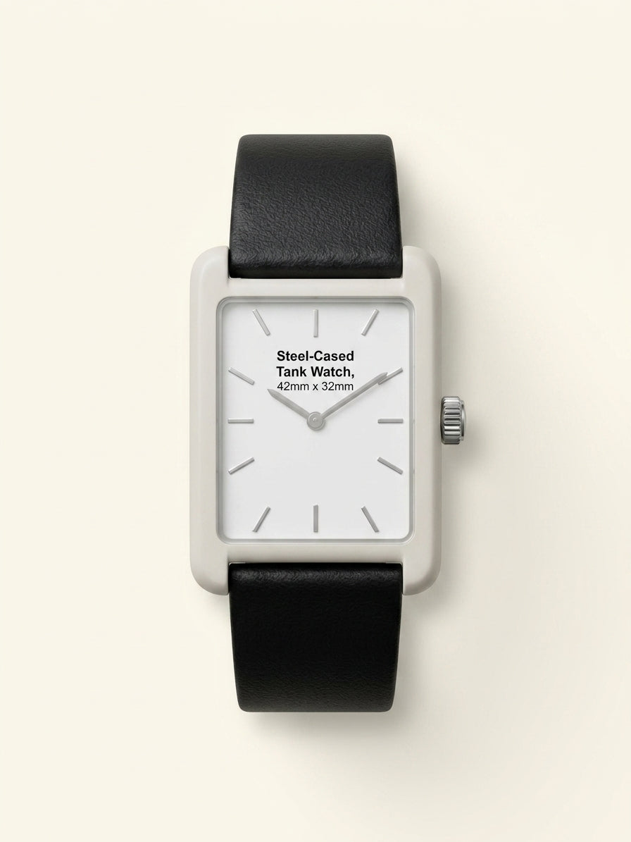 Cartier Tank Américaine large platinum watch 44mm, imported from the UK
