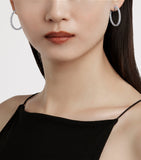 Graff classic hoop earrings in 18kt white gold (British brand)