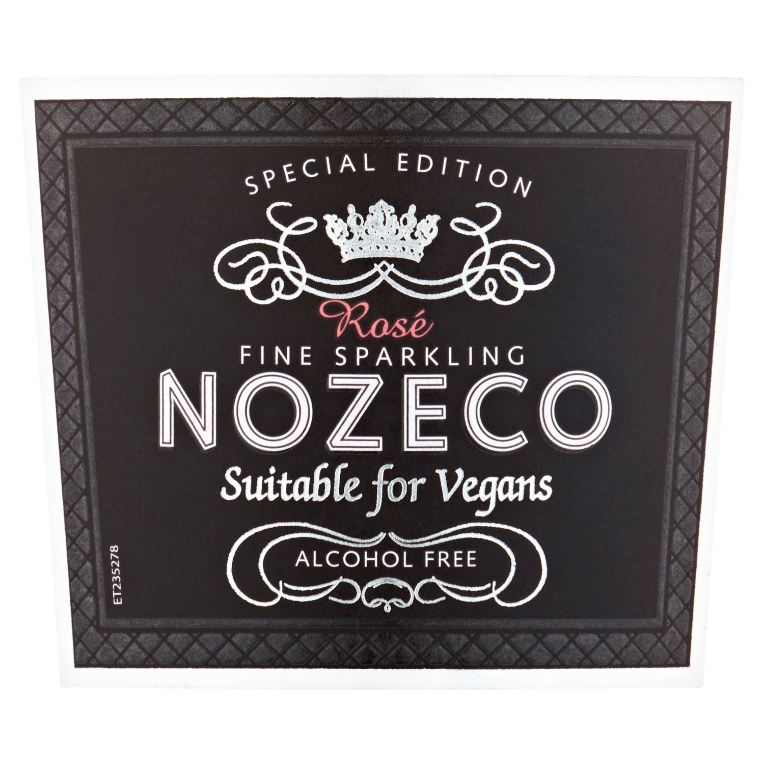 Nozeco Alcohol Free Rosé Sparkling Wine 75cl, imported from the UK