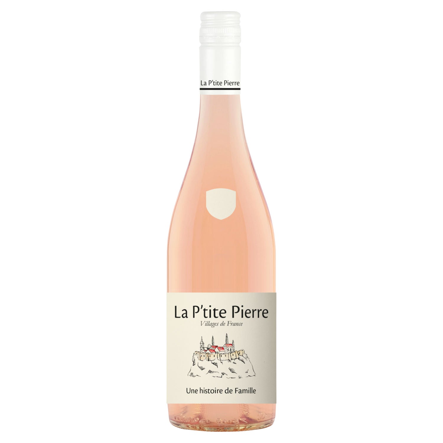 La P'tite Pierre rosé wine 75cl bottle (British brand)