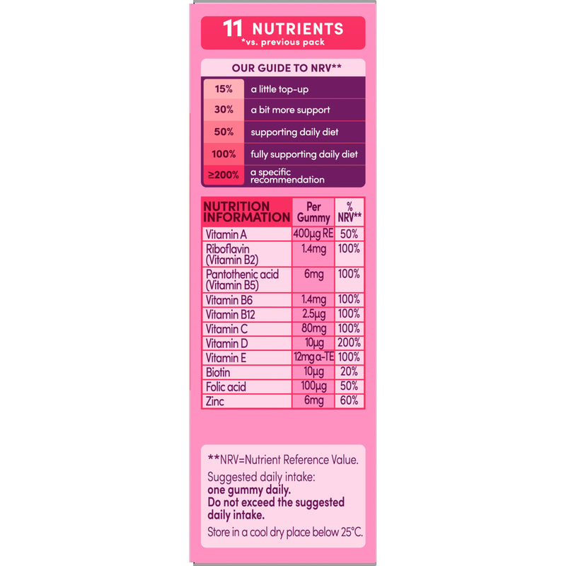 Bassetts kids multivitamin gummies raspberry flavour 30 count - British product