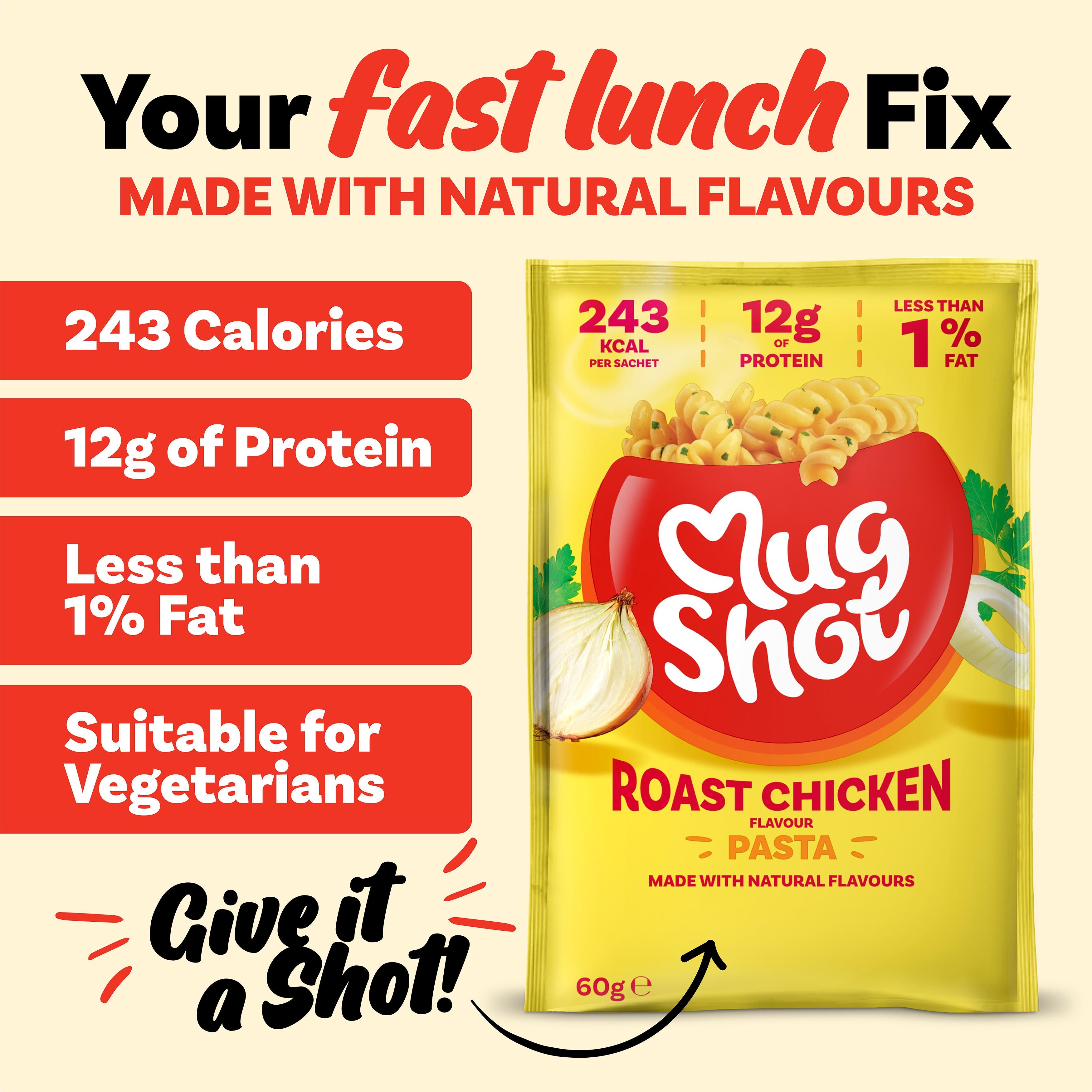 Mug Shot roast chicken pasta soup sachet 55g - British product