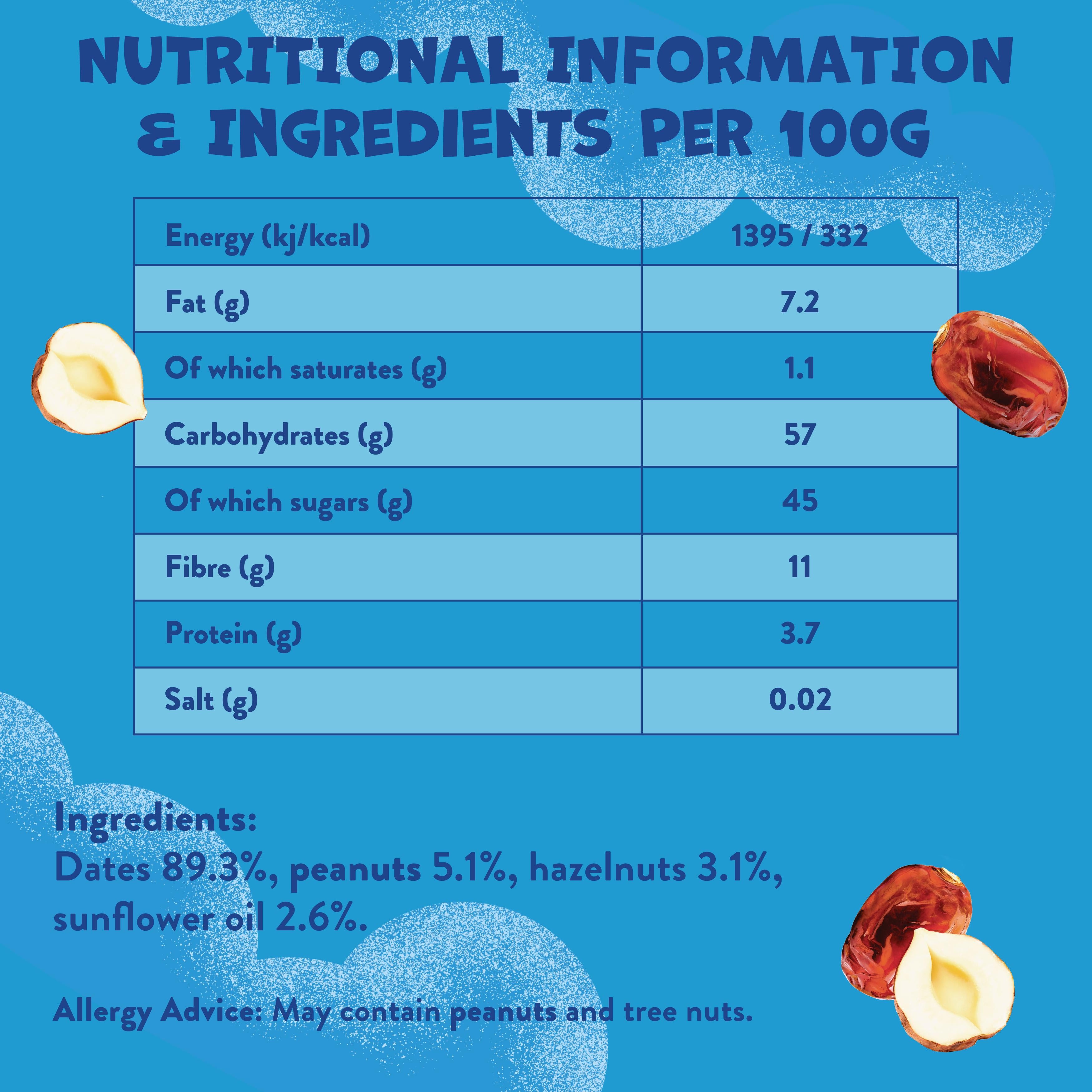 Goodies date and nut bars multipack 5x20g, UK version