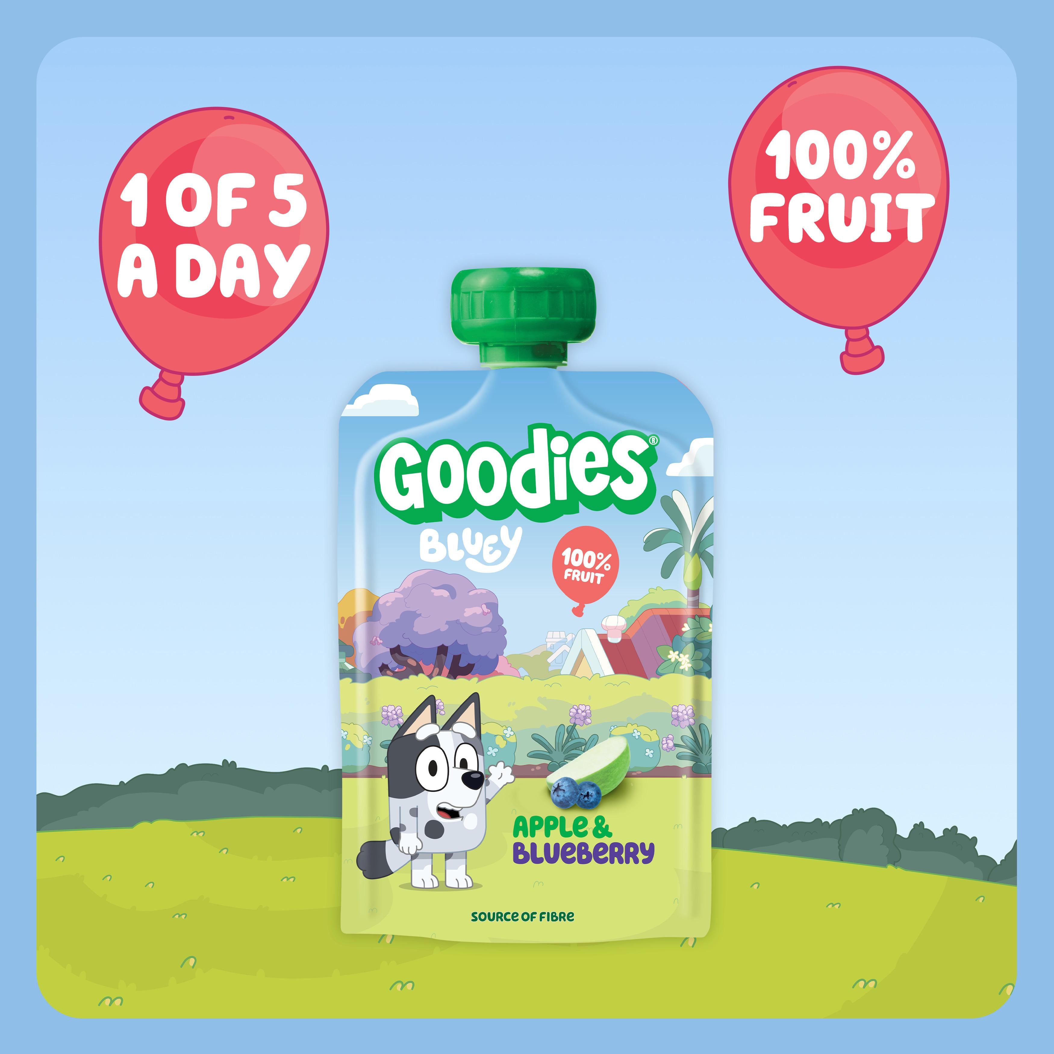 Goodies fruit pouch Apple and Blueberry 4x100g (British brand)