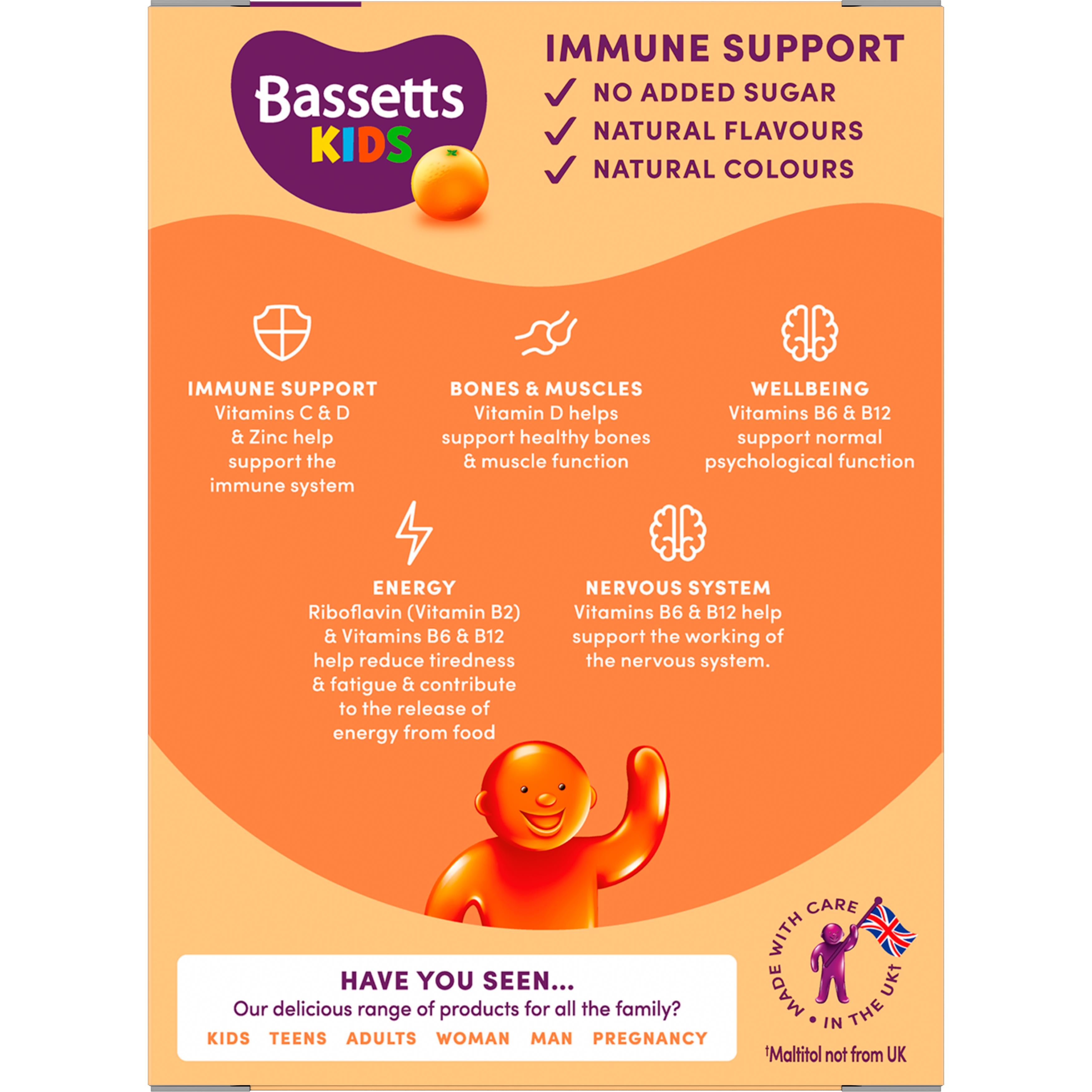 Bassetts kids orange multivitamin gummies 30 count (British brand)