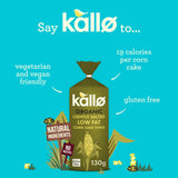 Kallo lightly salted corn cakes 130g, imported from the UK