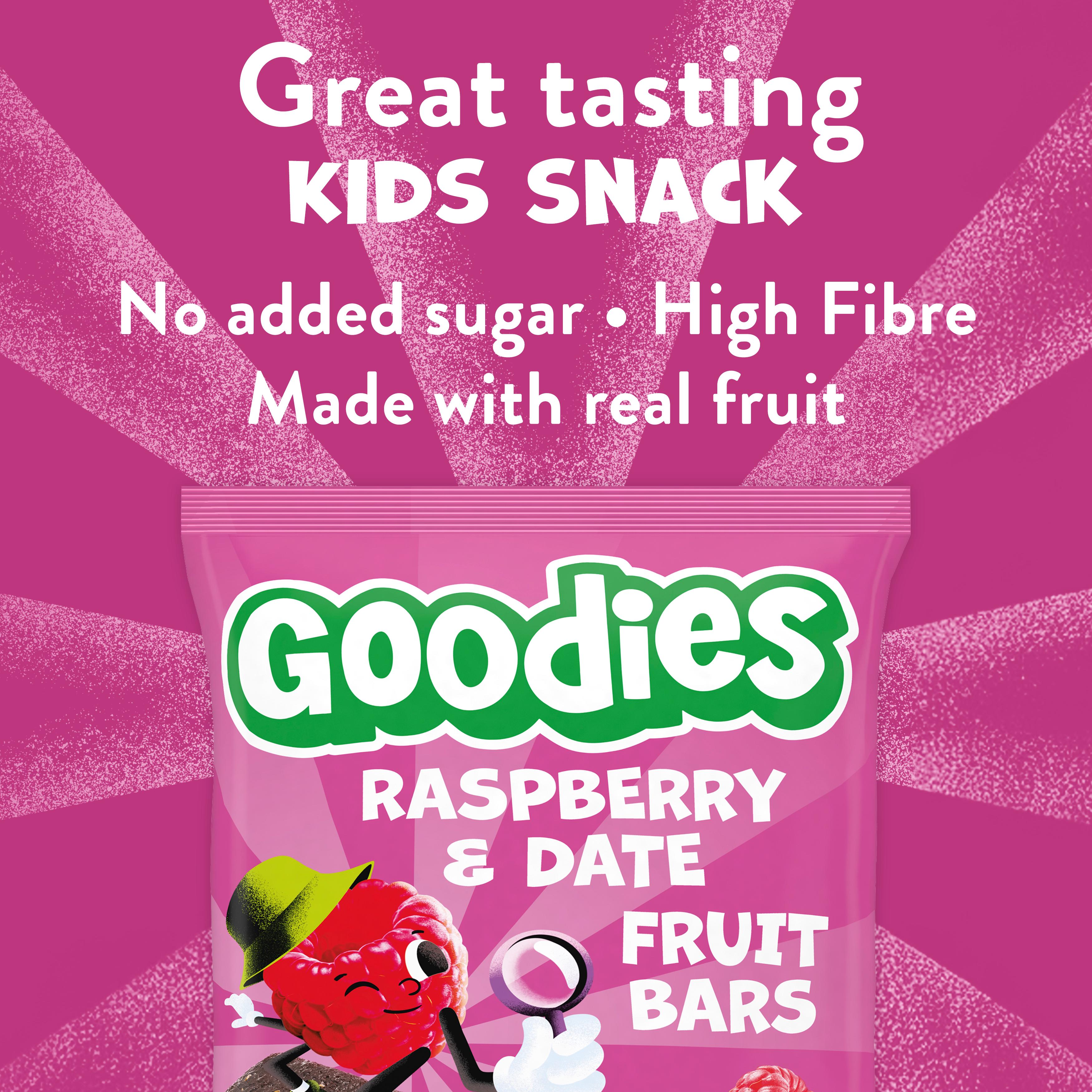 Goodies raspberry date fruit bars multipack 5x20g - British product