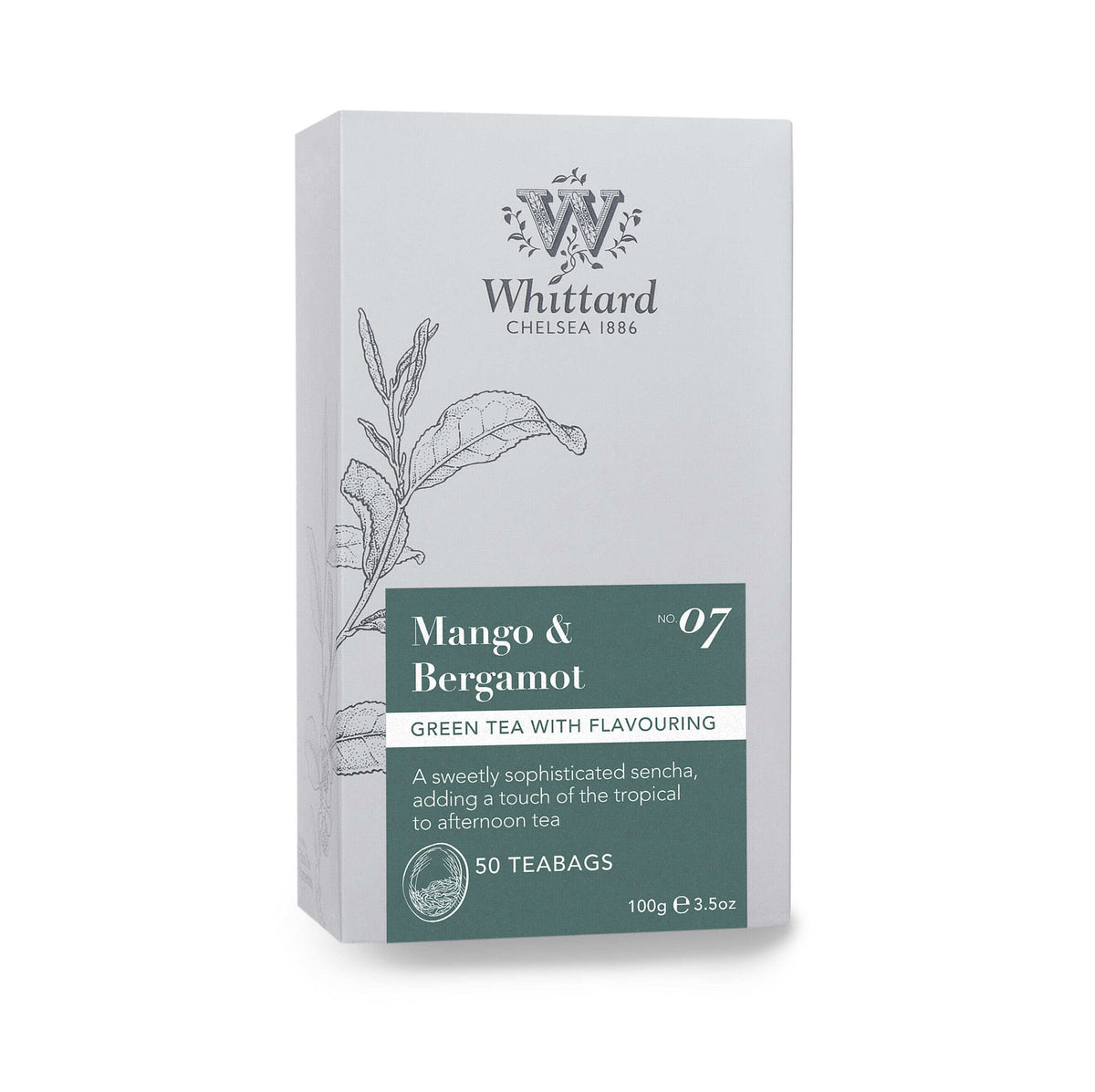 Whittard mango bergamot green tea teabags 50 pack (British brand)