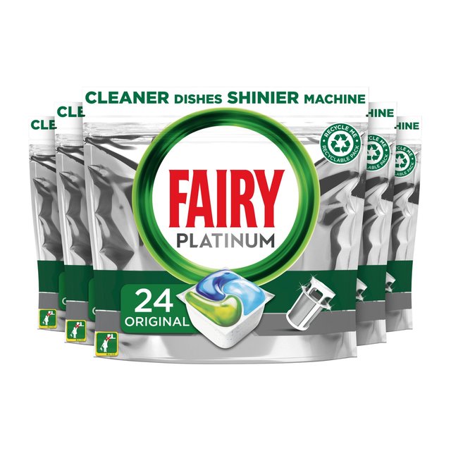 Fairy Platinum All in One Original Dishwasher Tablets (Box)   5 x 24 per pack GOODS M&S   