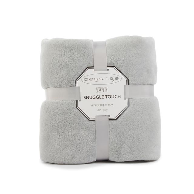 Deyongs Snuggle Touch Fleece Silver Throw GOODS M&S   