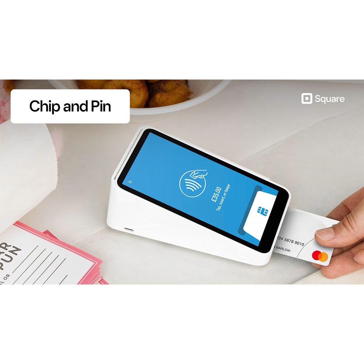 Square Terminal card reader and receipt printer (British brand)