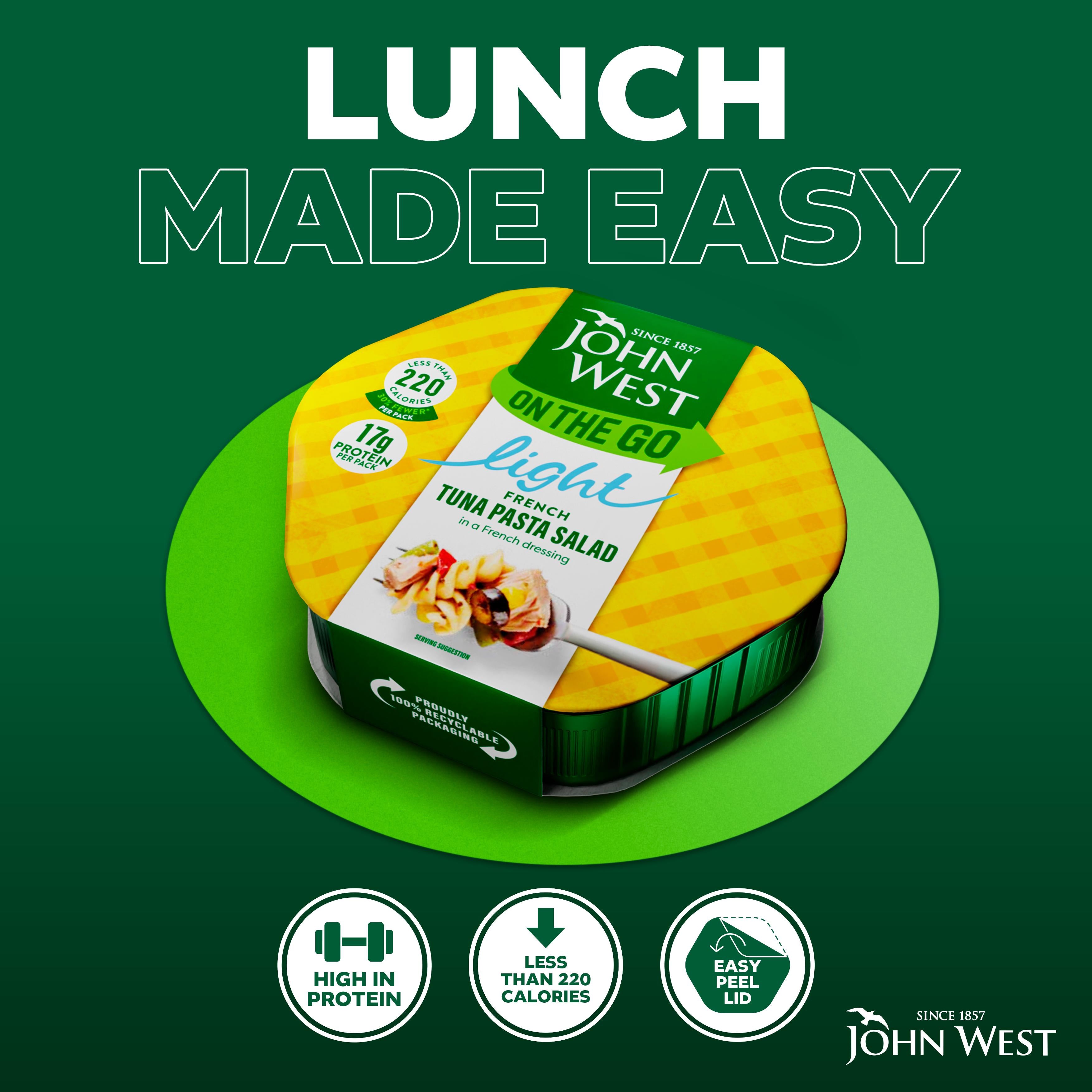 John West Light Lunch French Tuna Salad 220g (British brand)