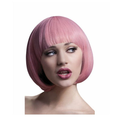 Superdrug Fever Mia Wig Pastel Pink Short Bob with Fringe- Buy online at McGrocer
