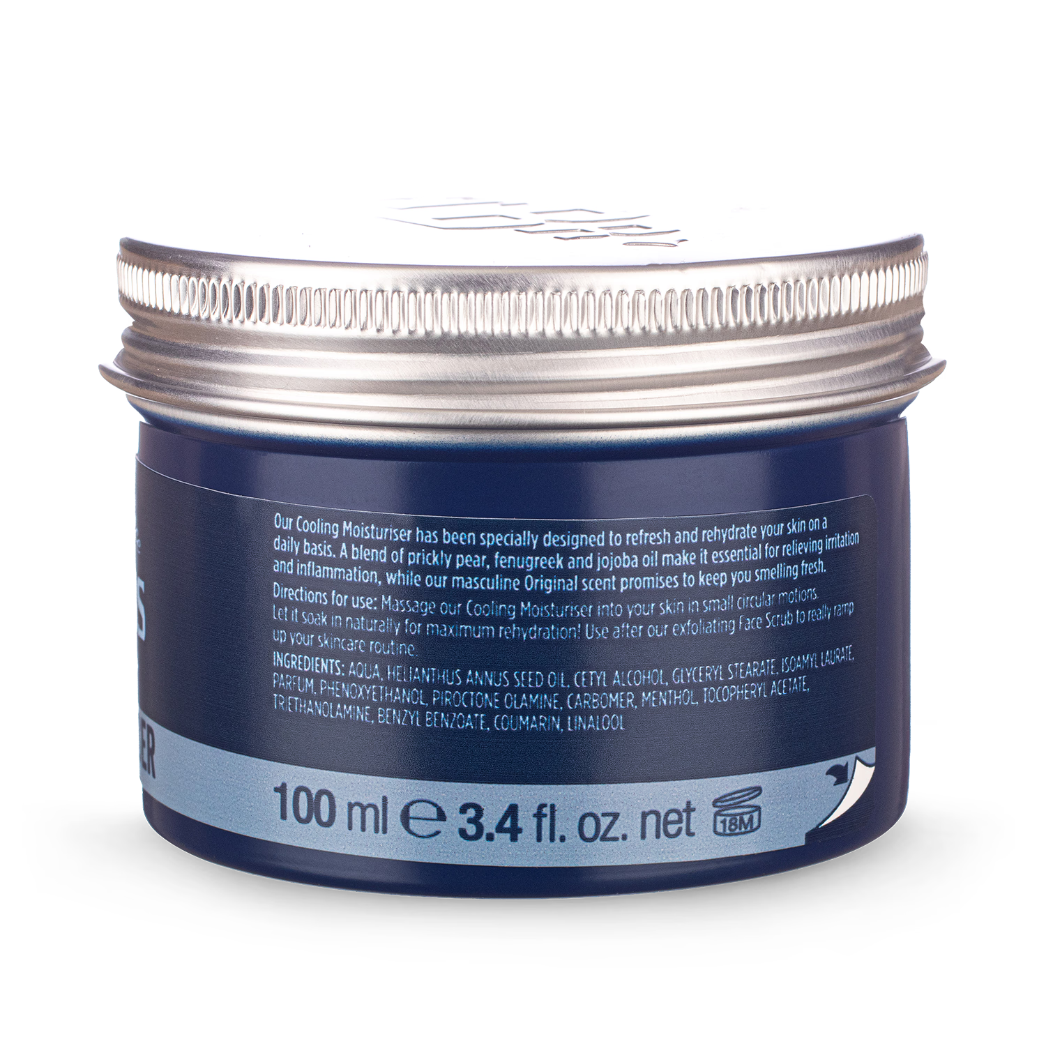 The Bluebeards Revenge cooling moisturiser 100ml, imported from the UK