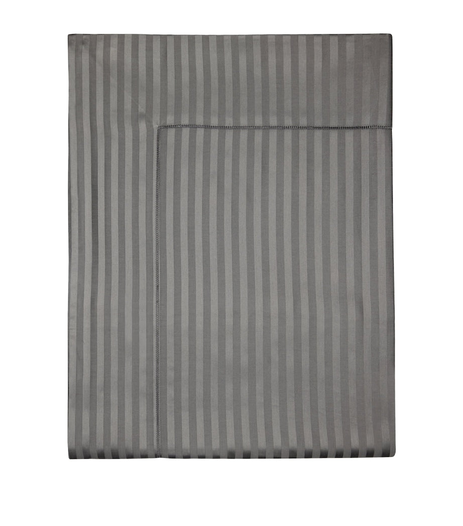 Pratesi Raso Rigato super king flat sheet, imported from the UK