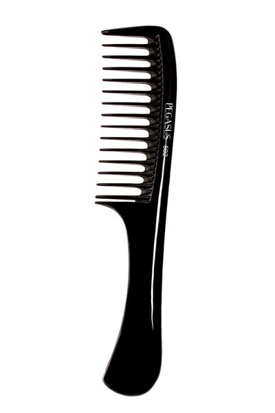 Pegasus rake handle styling comb black 227mm, UK version
