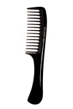Pegasus rake handle styling comb black 227mm, UK version