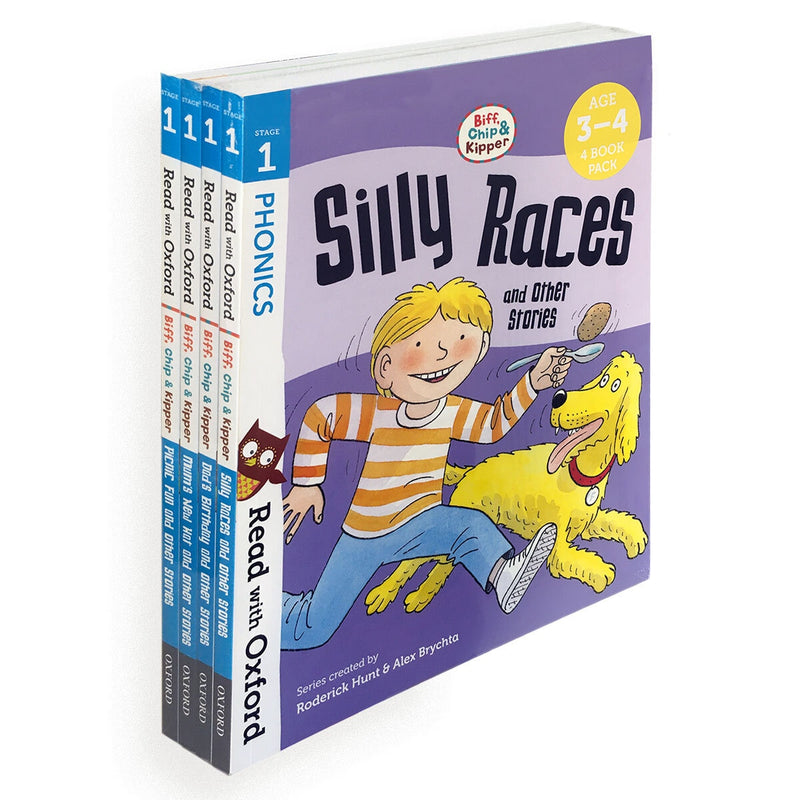 Biff Chip and Kipper 4 book set for ages 3-4, imported from the UK