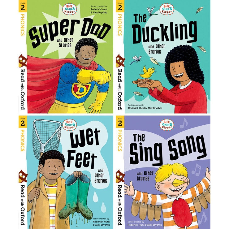 Biff Chip Kipper 4 book set early reader 4-5+ years, UK version