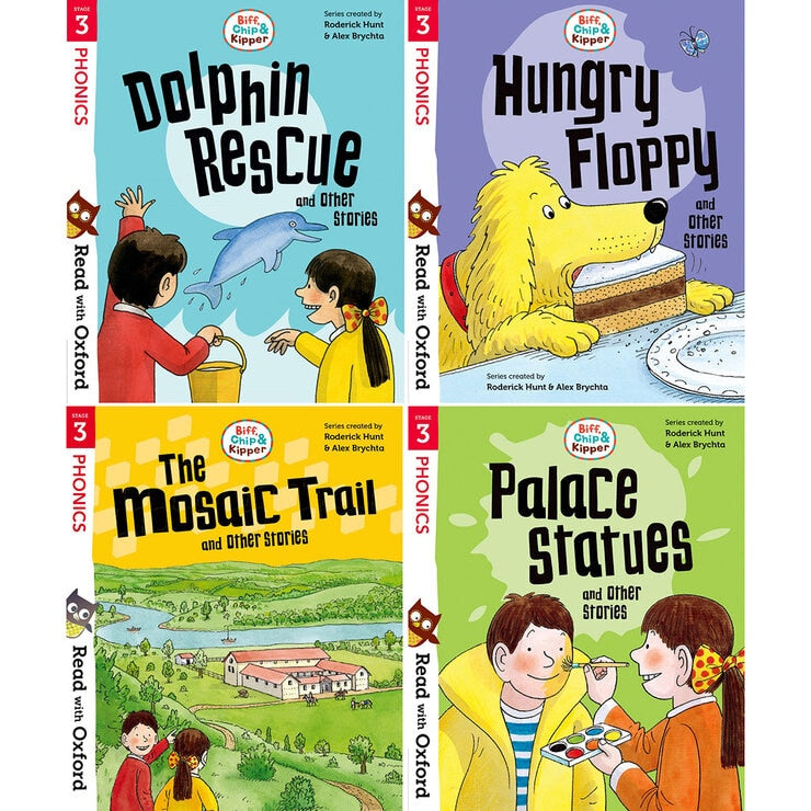 Biff Chip and Kipper 4-book set for ages 5-6+, imported from the UK