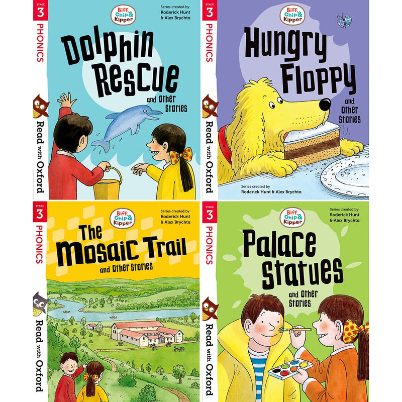 Biff Chip and Kipper 4-book set for ages 5-6+, imported from the UK
