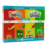 Numberblocks & Alphablocks Wipe-Clean Number Blocks Gift Set - Let's Learn or My First Numbers & Letters (4 Books)