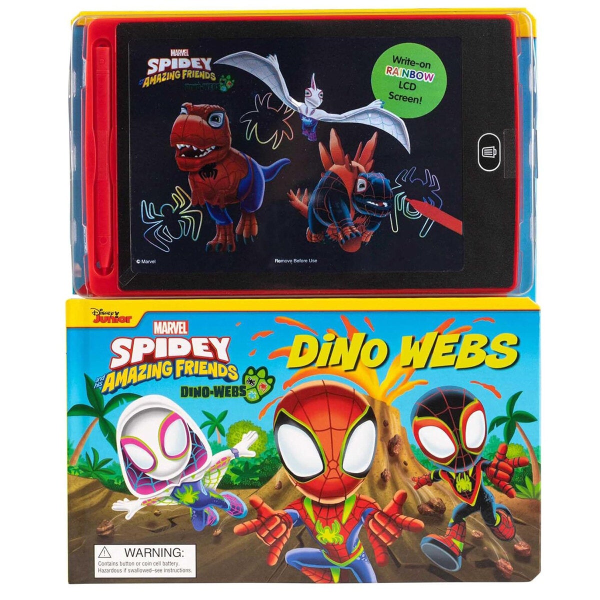 Interactive Board Book with LCD Screen and Stylus - Disney Princess, Peppa Pig, Spidey: Dino Webs, or Paw Patrol