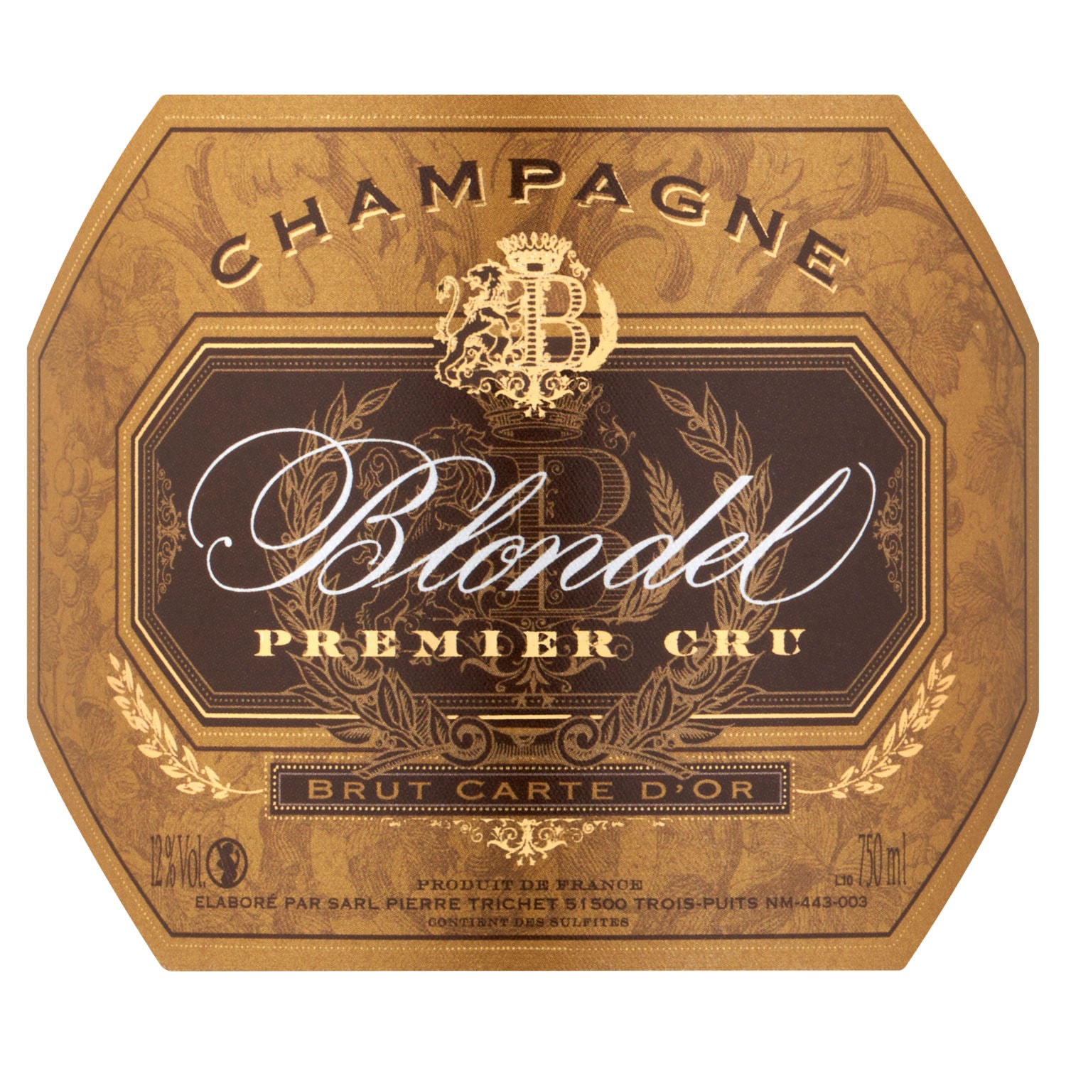 Blondel Premier Cru Champagne 750ml - British product