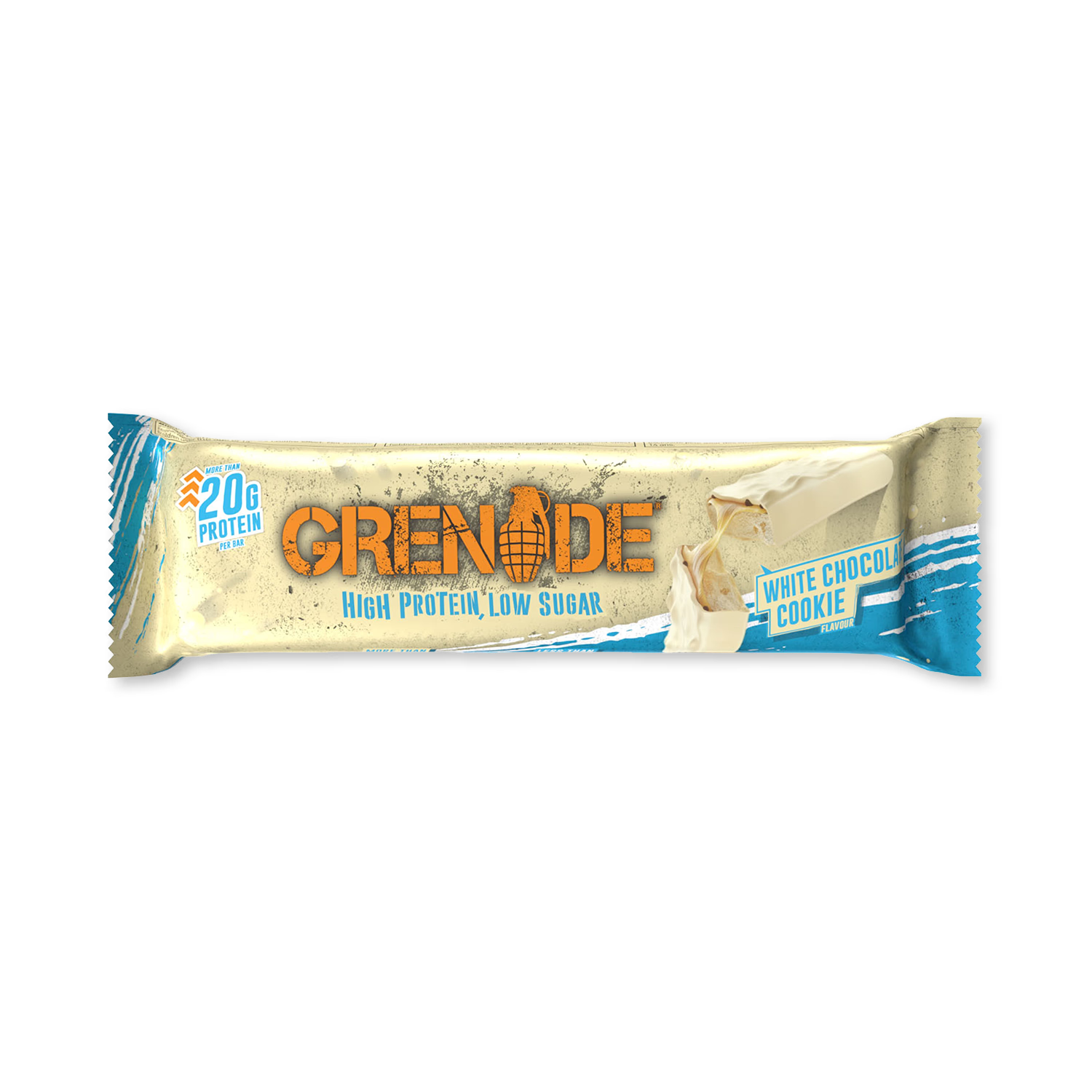 Grenade protein bar white chocolate cookie 60g, imported from the UK