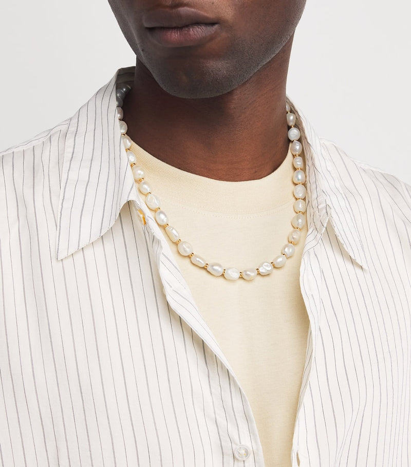 Nialaya Jewelry baroque pearl necklace, imported from the UK