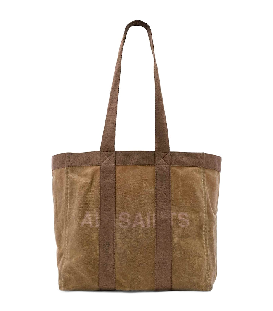 AllSaints Layo organic cotton canvas tote bag, imported from the UK