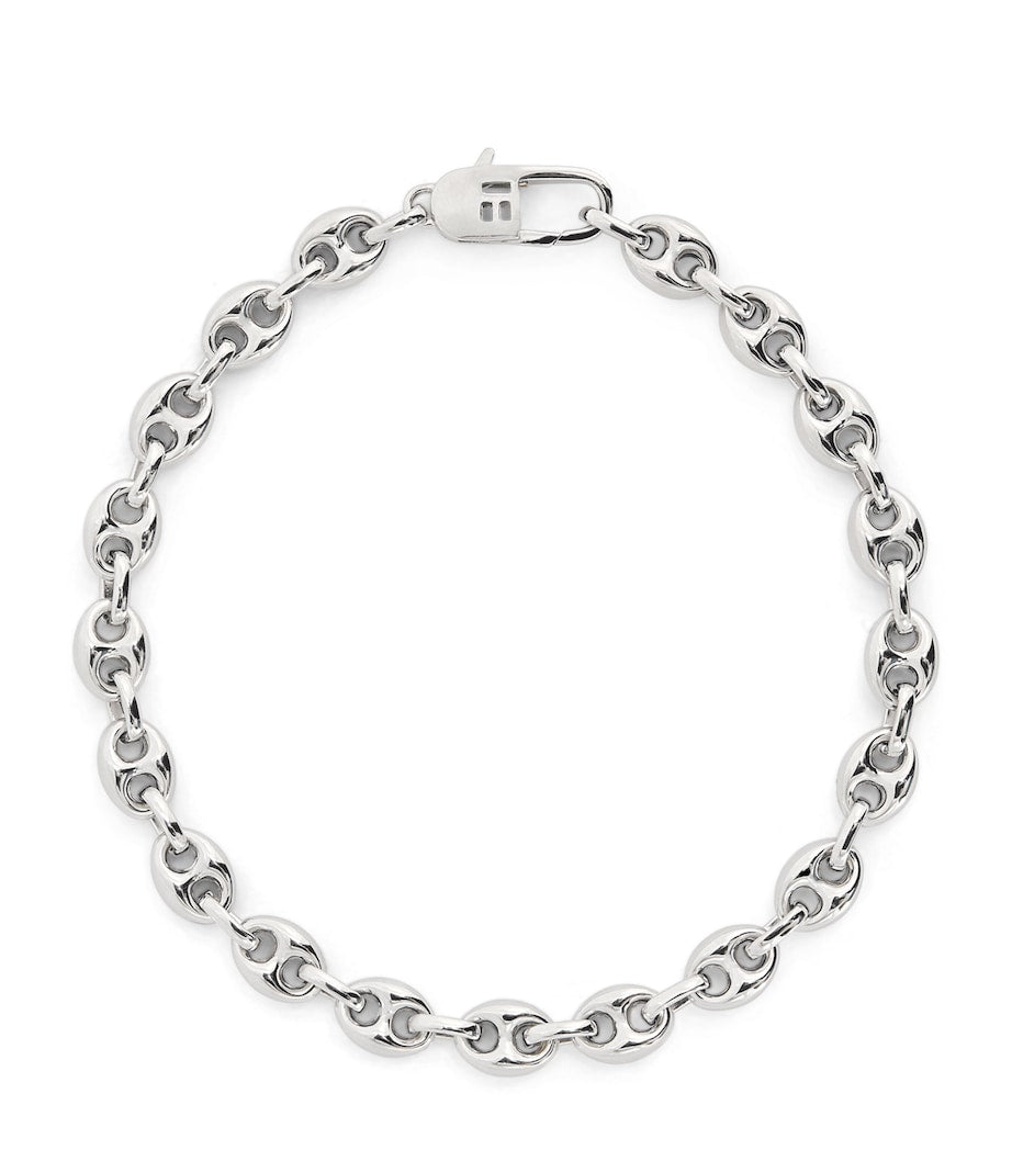 Tateossian sterling silver marine link chain bracelet (British brand)