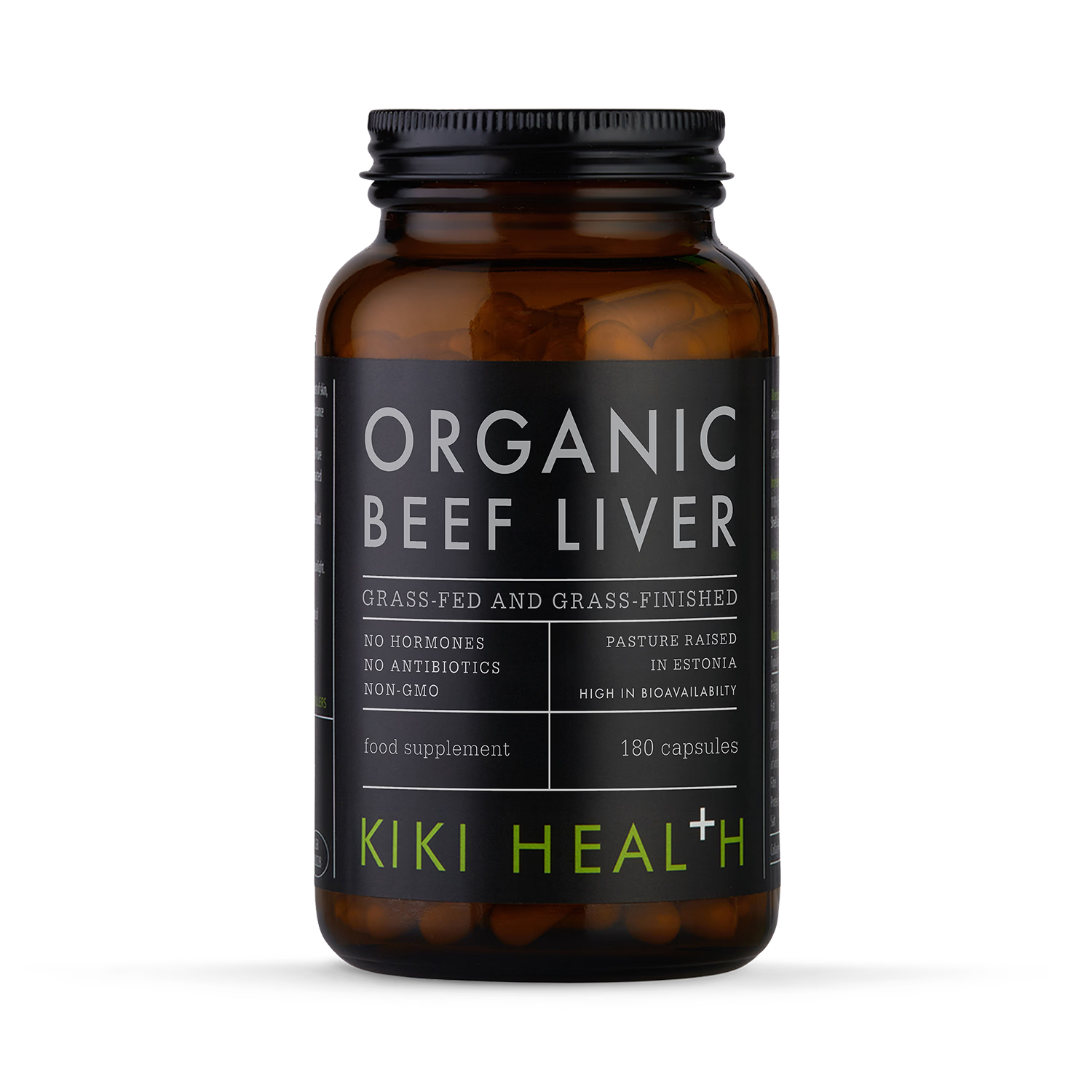 KIKI Health organic beef liver 180 vegicaps, UK version