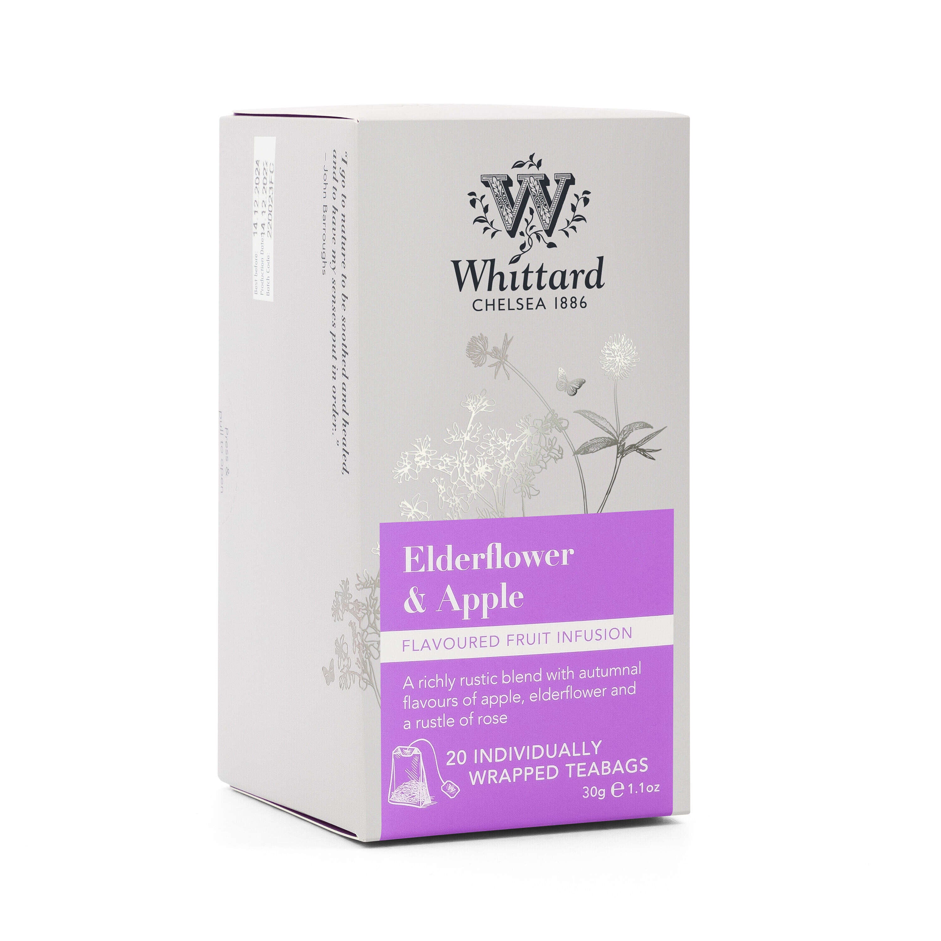 Elderflower apple infusion teabags 30g - British product
