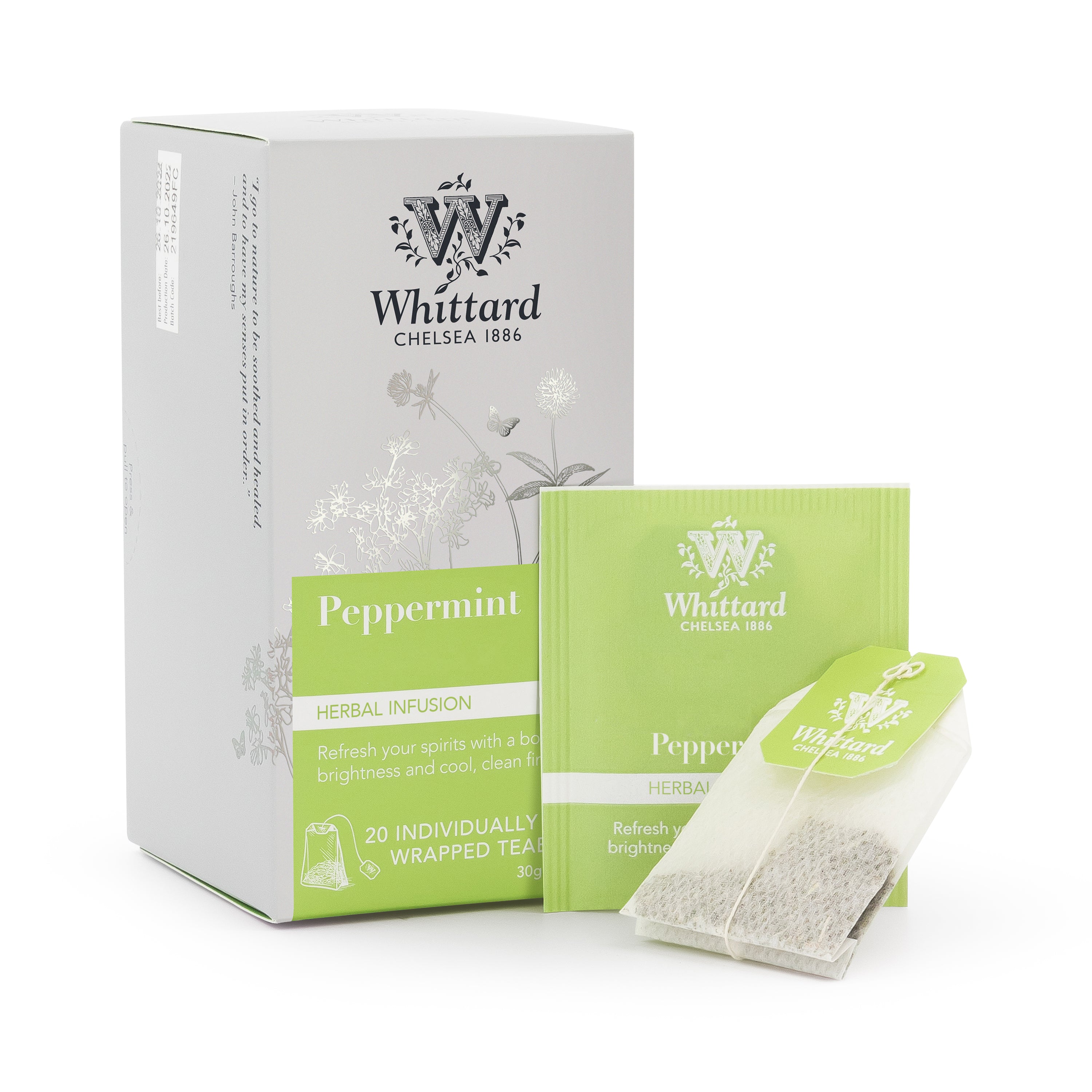 Whittard Peppermint Infusion 20 teabags 30g (British brand)