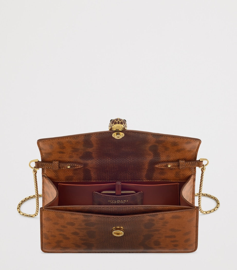 Bvlgari Serpenti Forever small cross-body bag in karung leather, imported from the UK