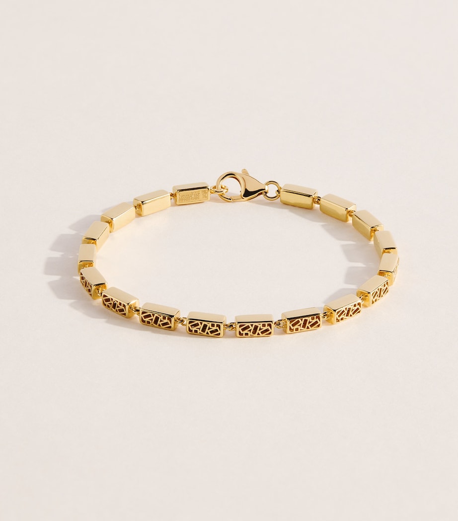 Suzanne Kalan yellow gold block-chain bracelet - British product