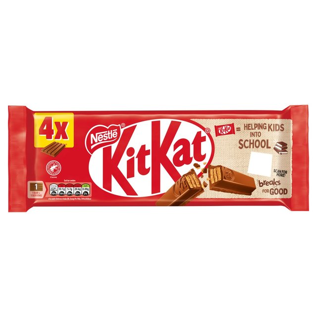 KitKat 4 Finger Milk Chocolate Bar   4 x 41.5g