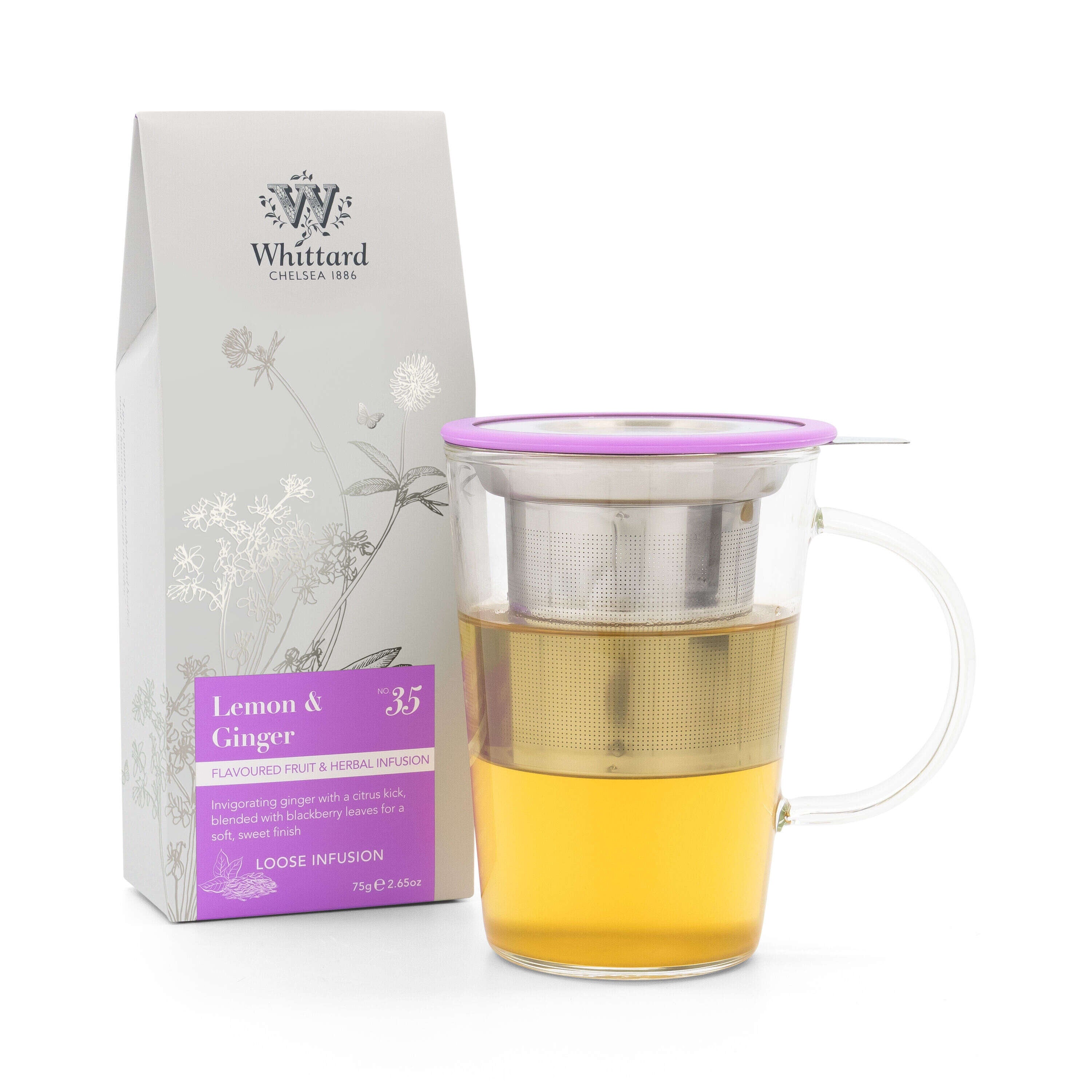 Whittard Lemon & Ginger loose herbal infusion 75g, UK version
