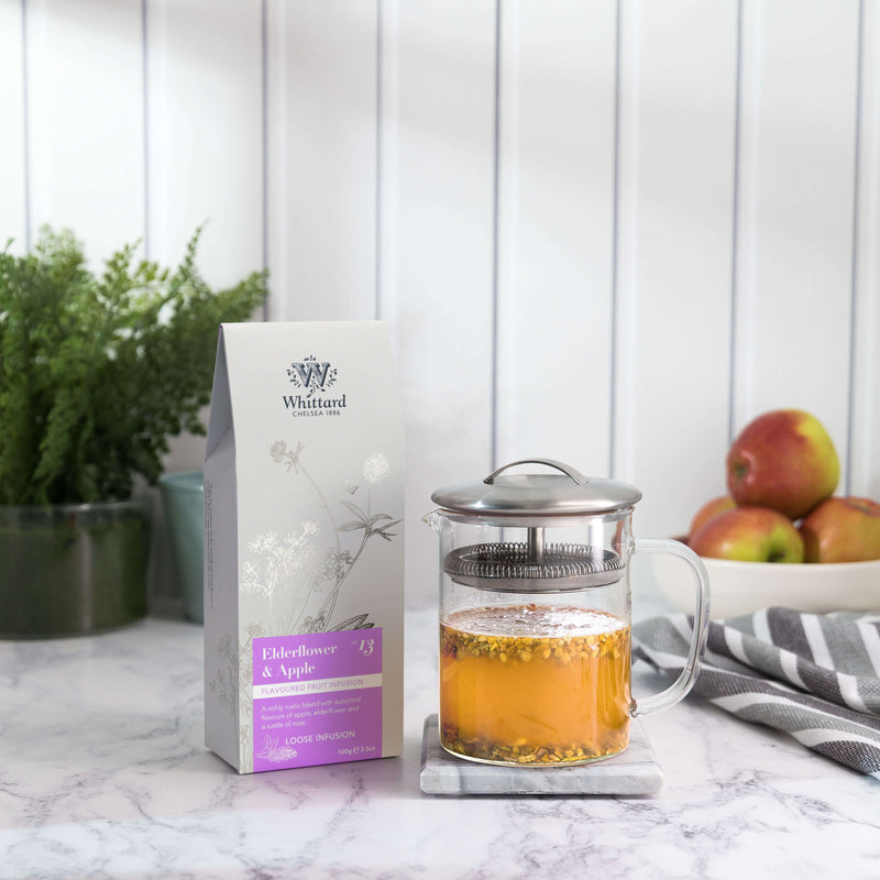 Whittard elderflower and apple loose infusion 100g, imported from the UK