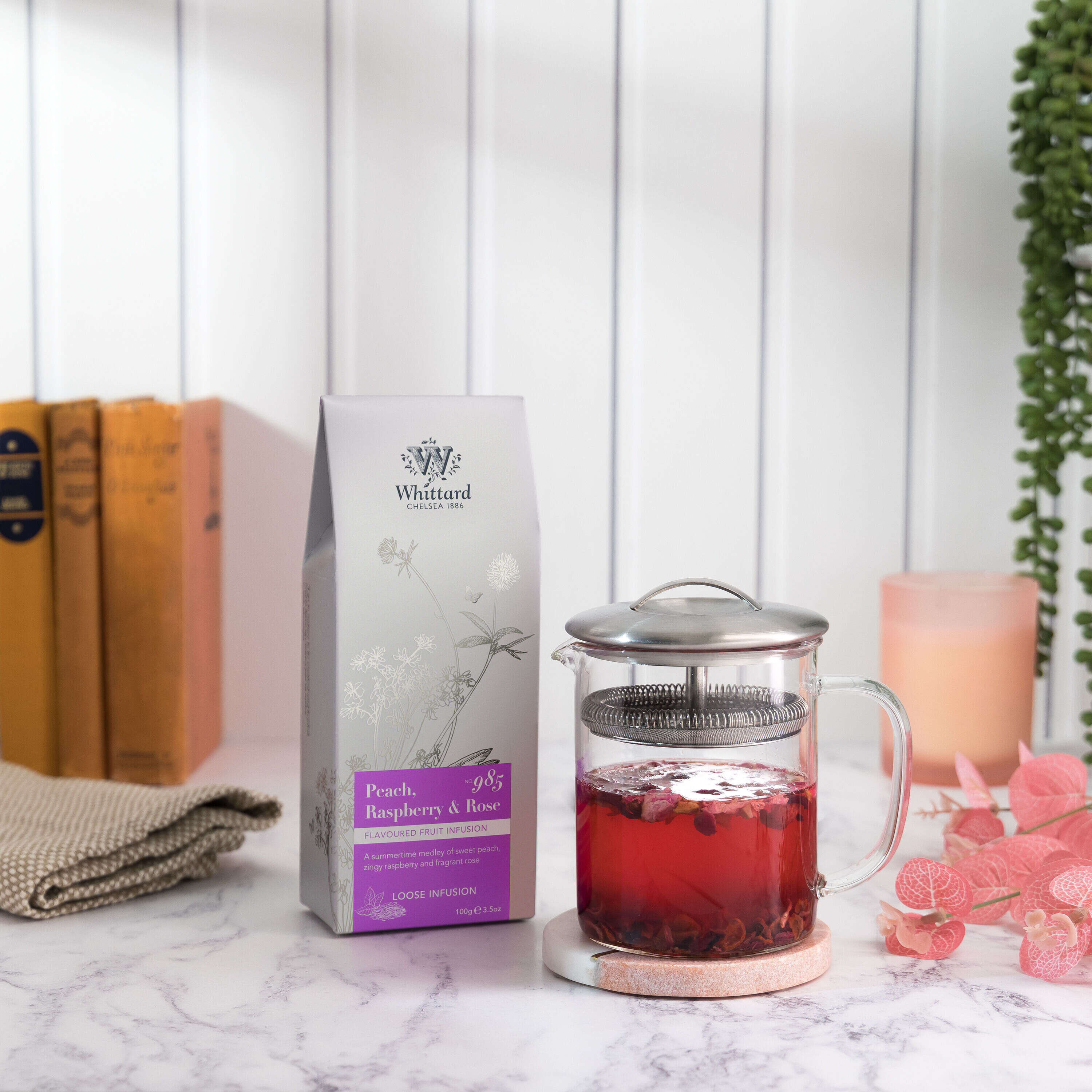 Whittard Peach Raspberry Rose loose infusion 100g (British brand)