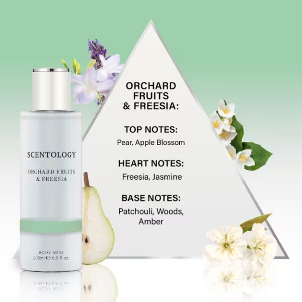 Scentology body spray fruit floral fragrance 200ml, imported from the UK