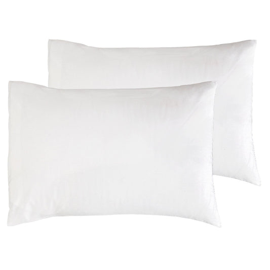 Sainsbury's Home Cotton Rich Pillowcase Pair White GOODS Sainsburys   