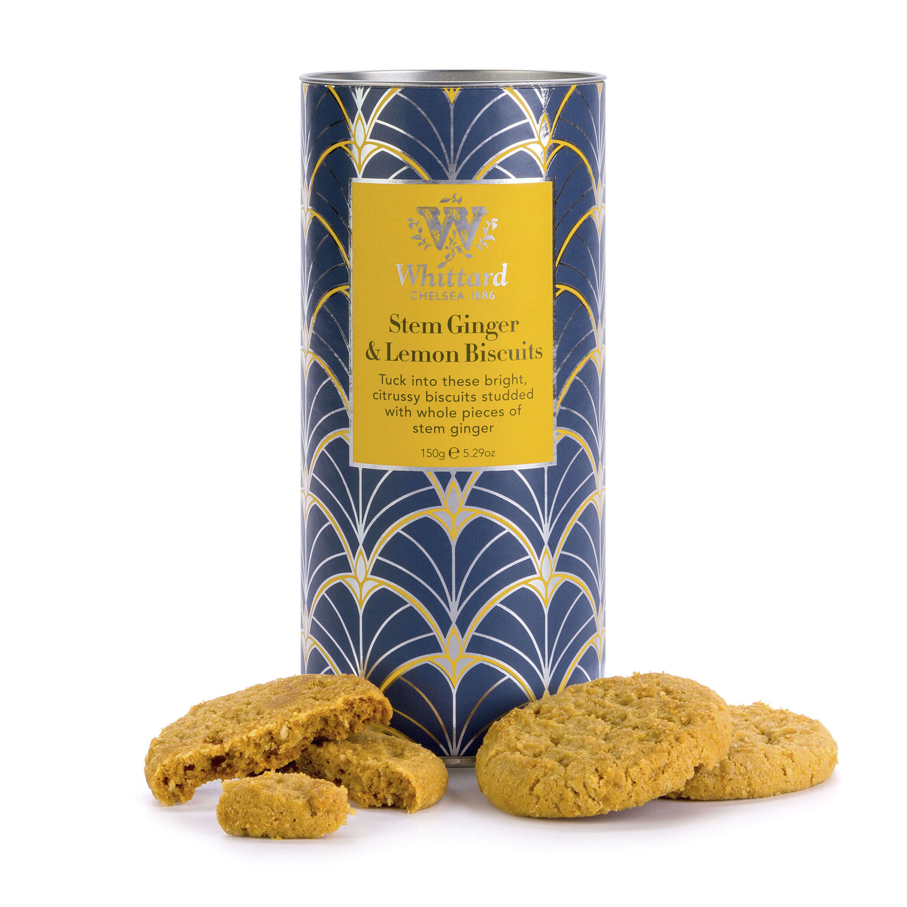 Whittard stem ginger and lemon biscuits 150g, imported from the UK