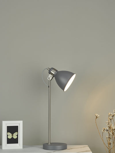 Next Dar Lighting Grey Frederick Table Lamp- Buy online at McGrocer