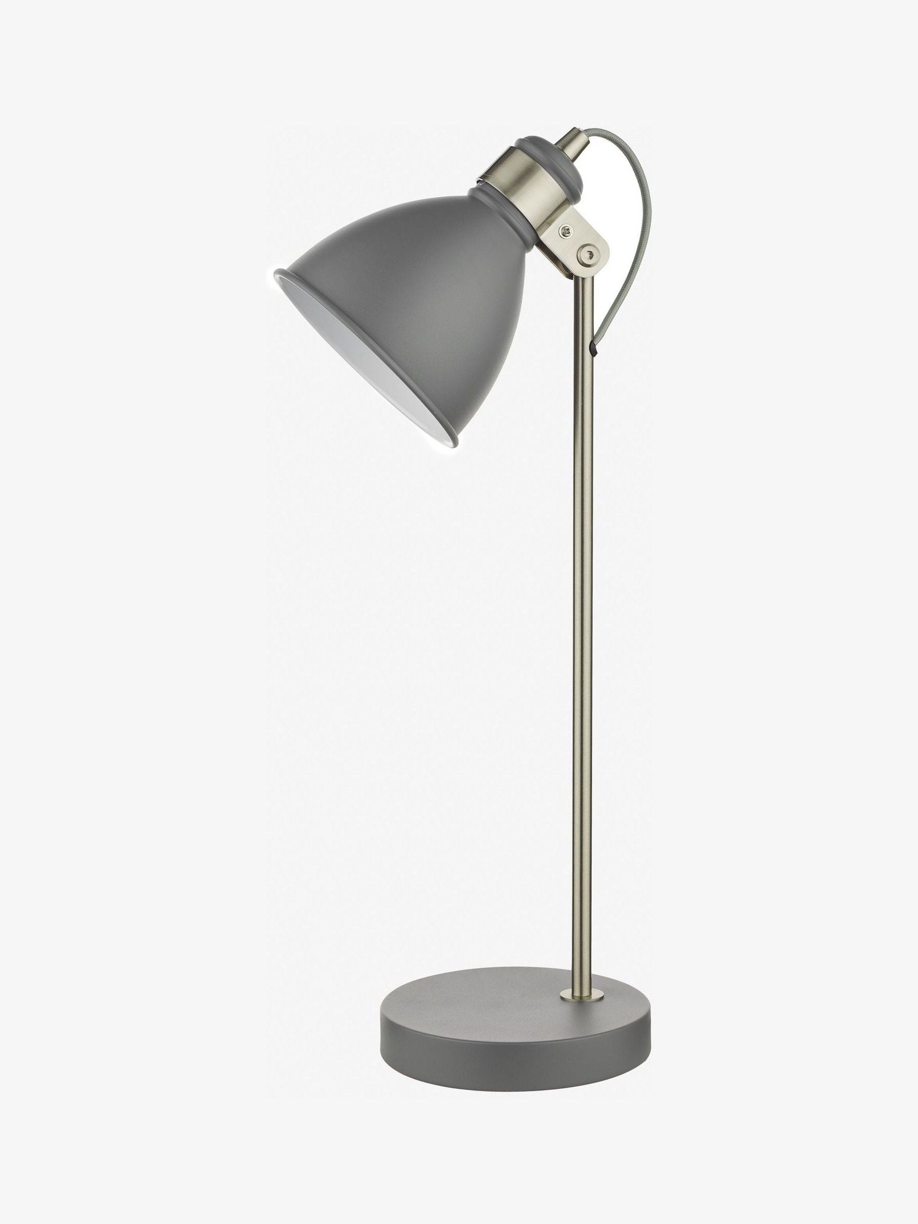 Dar Lighting Frederick Tischlampe in mattem Dunkelgrau, UK-Version