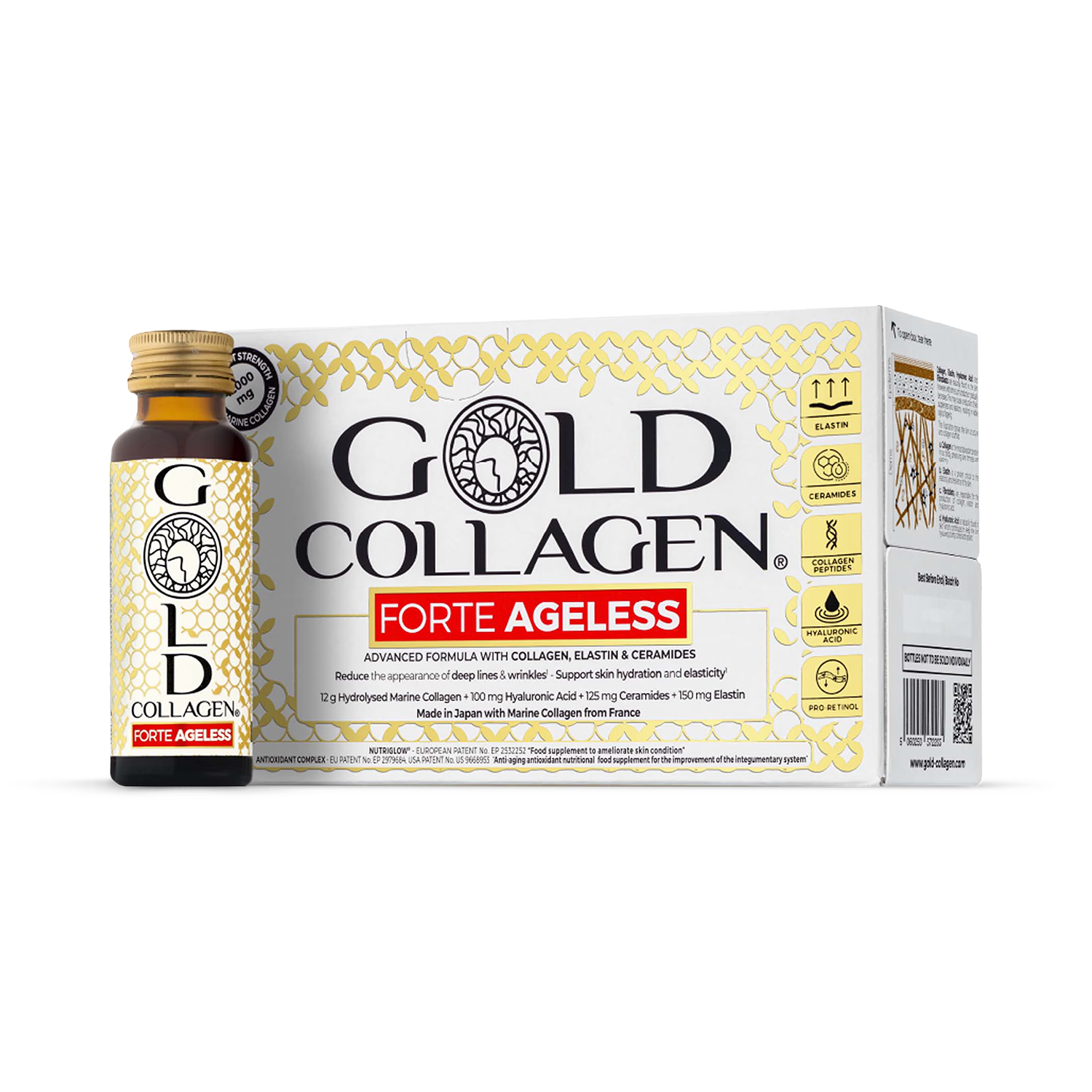 Gold Collagen Forte Ageless liquid supplement 10x50ml (British brand)