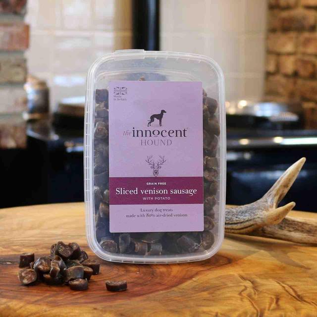 The Innocent Hound Dog Treats Sliced Venison Sausage   600g