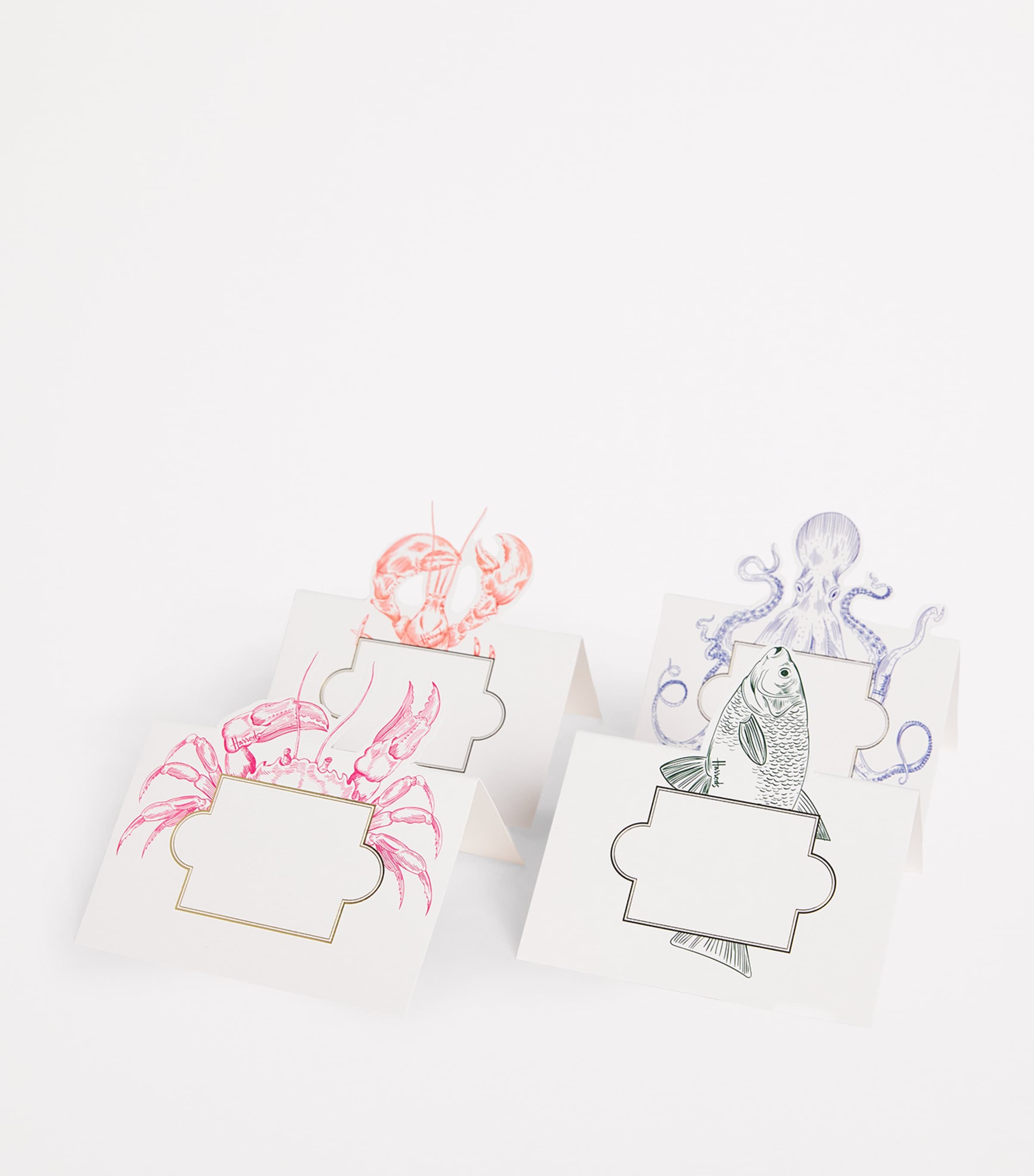 Harrods character place cards set of 12, UK version